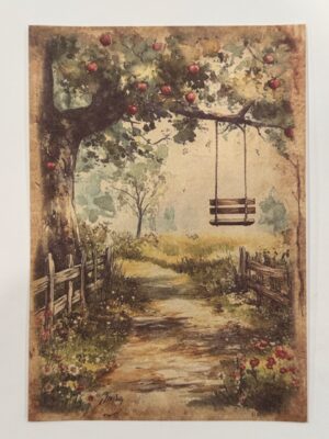 20cm x 14cm - A5 Vintage Woodland Forest Craft Papers