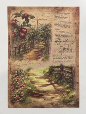 20cm x 14cm - A5 Vintage Woodland Forest Craft Papers