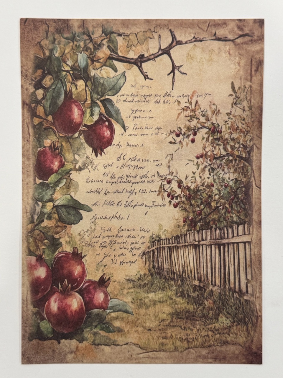 20cm x 14cm - A5 Vintage Woodland Forest Craft Papers