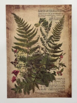 20cm x 14cm - A5 Vintage Woodland Forest Craft Papers