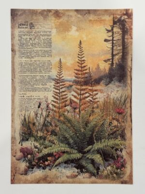 20cm x 14cm - A5 Vintage Woodland Forest Craft Papers