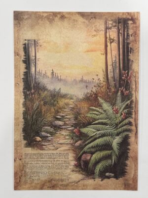 20cm x 14cm - A5 Vintage Woodland Forest Craft Papers
