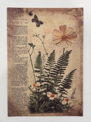 20cm x 14cm - A5 Vintage Woodland Forest Craft Papers