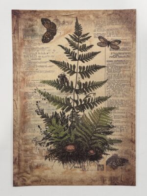 20cm x 14cm - A5 Vintage Woodland Forest Craft Papers