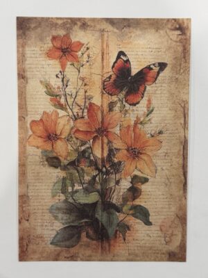 20cm x 14cm - A5 Vintage Woodland Forest Craft Papers