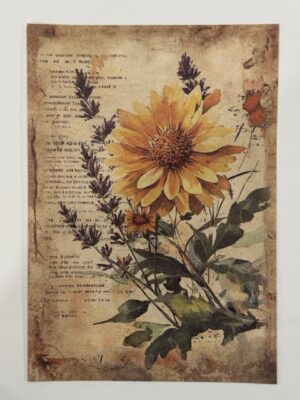 20cm x 14cm - A5 Vintage Woodland Forest Craft Papers