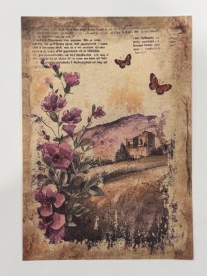 20cm x 14cm - A5 Vintage Woodland Forest Craft Papers