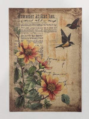 20cm x 14cm - A5 Vintage Woodland Forest Craft Papers