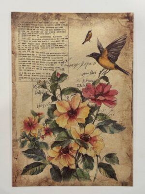 20cm x 14cm - A5 Vintage Woodland Forest Craft Papers