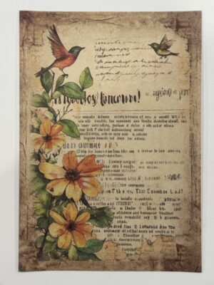 20cm x 14cm - A5 Vintage Woodland Forest Craft Papers