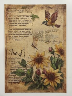 20cm x 14cm - A5 Vintage Woodland Forest Craft Papers