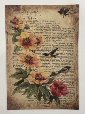 20cm x 14cm - A5 Vintage Woodland Forest Craft Papers