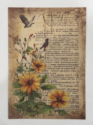 20cm x 14cm - A5 Vintage Woodland Forest Craft Papers