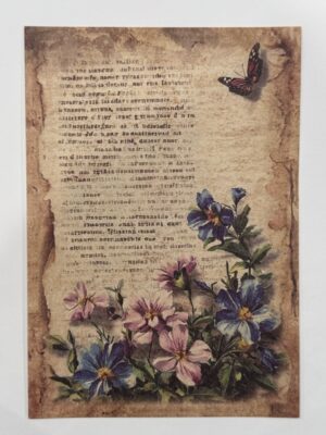 20cm x 14cm - A5 Vintage Woodland Forest Craft Papers