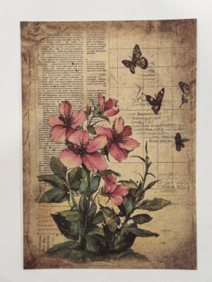 20cm x 14cm - A5 Vintage Woodland Forest Craft Papers
