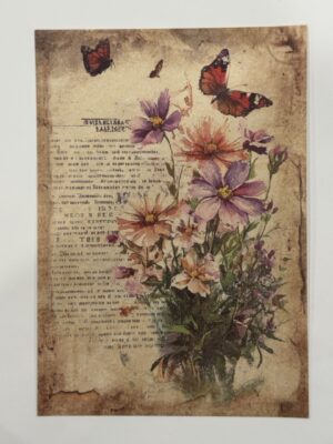 20cm x 14cm - A5 Vintage Woodland Forest Craft Papers