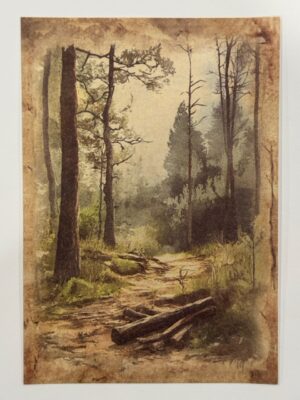 20cm x 14cm - A5 Vintage Woodland Forest Craft Papers