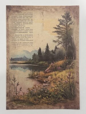 20cm x 14cm - A5 Vintage Woodland Forest Craft Papers