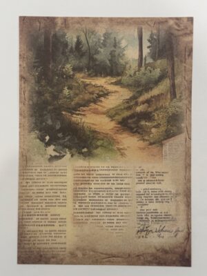 20cm x 14cm - A5 Vintage Woodland Forest Craft Papers