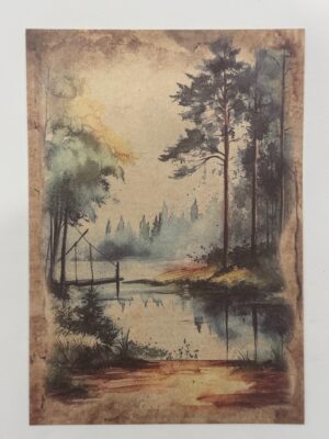20cm x 14cm - A5 Vintage Woodland Forest Craft Papers