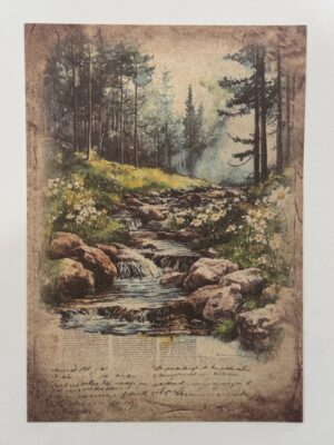 20cm x 14cm - A5 Vintage Woodland Forest Craft Papers