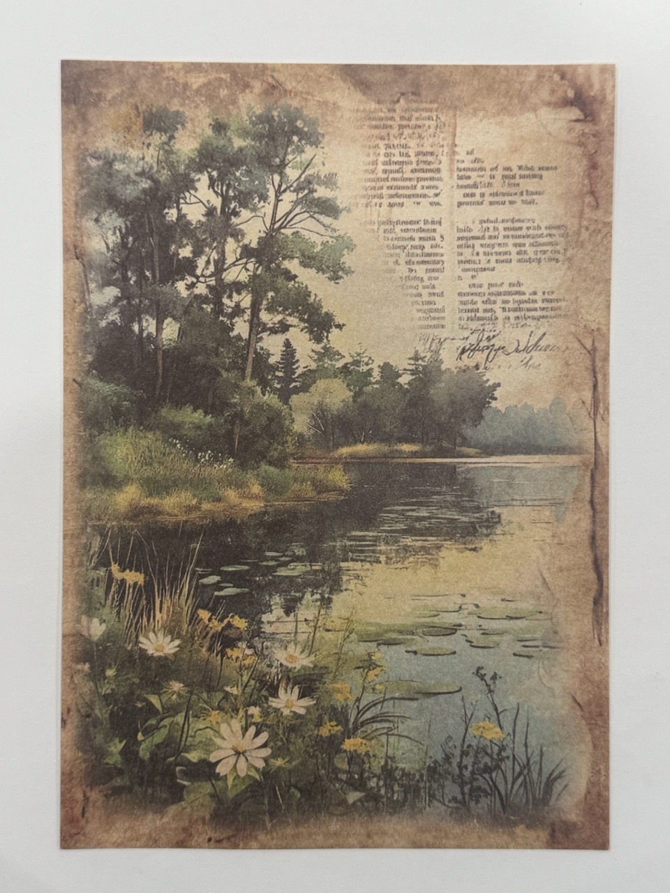 20cm x 14cm - A5 Vintage Woodland Forest Craft Papers
