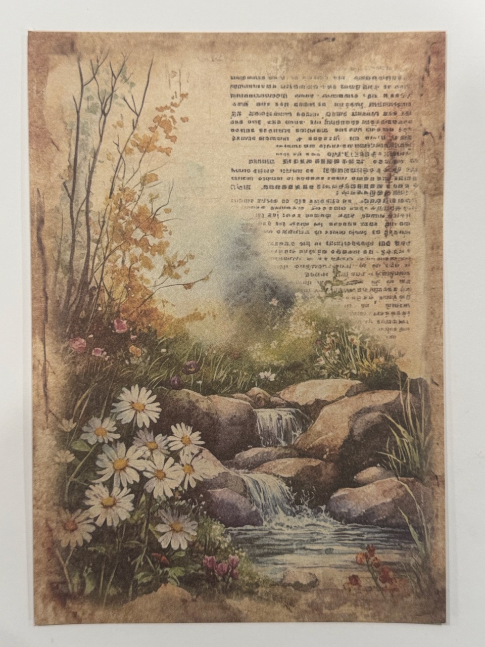 20cm x 14cm - A5 Vintage Woodland Forest Craft Papers