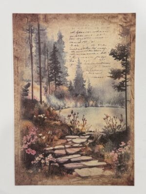 20cm x 14cm - A5 Vintage Woodland Forest Craft Papers