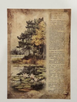 20cm x 14cm - A5 Vintage Woodland Forest Craft Papers