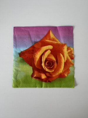 16.5cm x 16.5cm - Rose Paper Napkin/Serviette