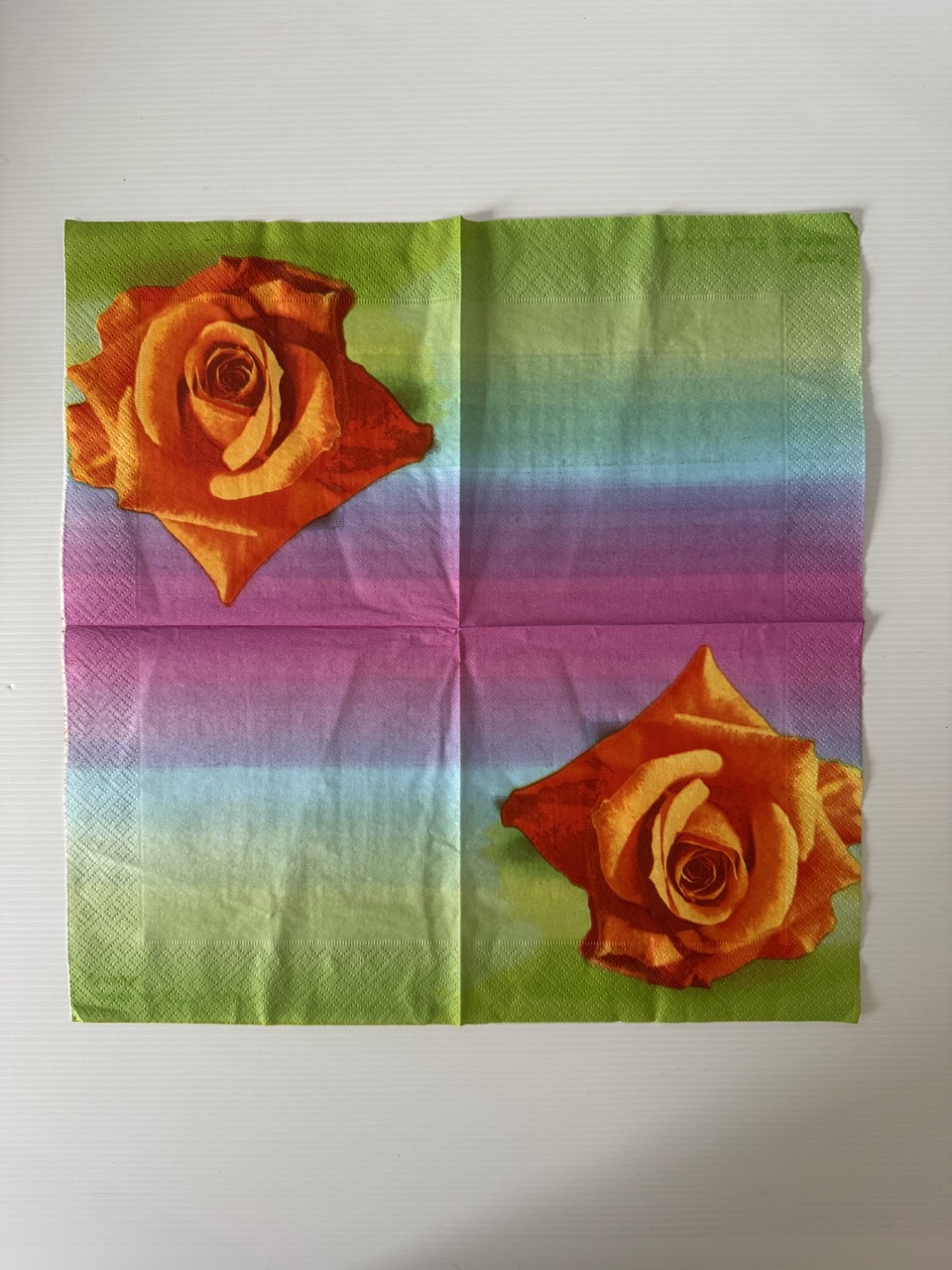 16.5cm x 16.5cm - Rose Paper Napkin/Serviette - Image 3