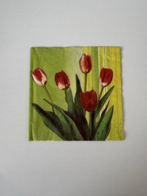16.5cm x 16.5cm - Tulips Paper Napkin/Serviette
