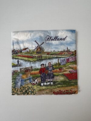 16.5cm x 16.5cm - Holland Country Side Paper Napkin/Serviette