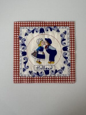 16.5cm x 16.5cm - Holland Kissing Paper Napkin/Serviette