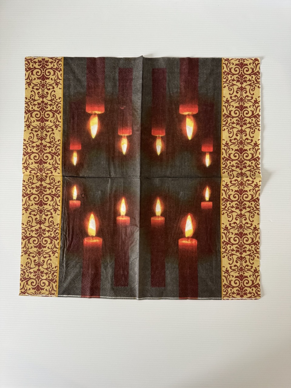 16.5cm x 16.5cm - Candles Paper Napkin/Serviette - Image 3