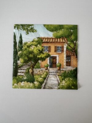 16.5cm x 16.5cm - Tuscan Villa Paper Napkin/Serviette