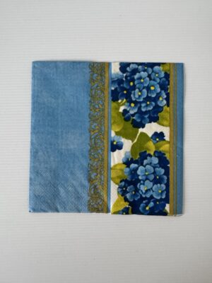 16.5cm x 16.5cm - Hydrangea Paper Napkin/Serviette