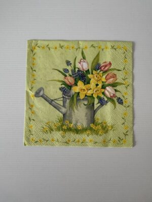 16.5cm x 16.5cm - Watering Can Paper Napkin/Serviette