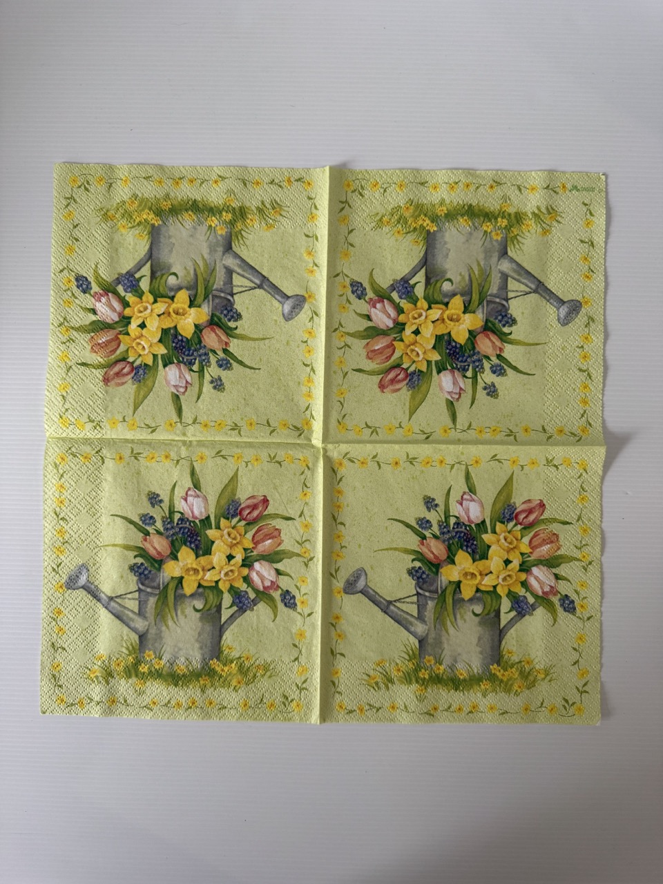 16.5cm x 16.5cm - Watering Can Paper Napkin/Serviette - Image 3