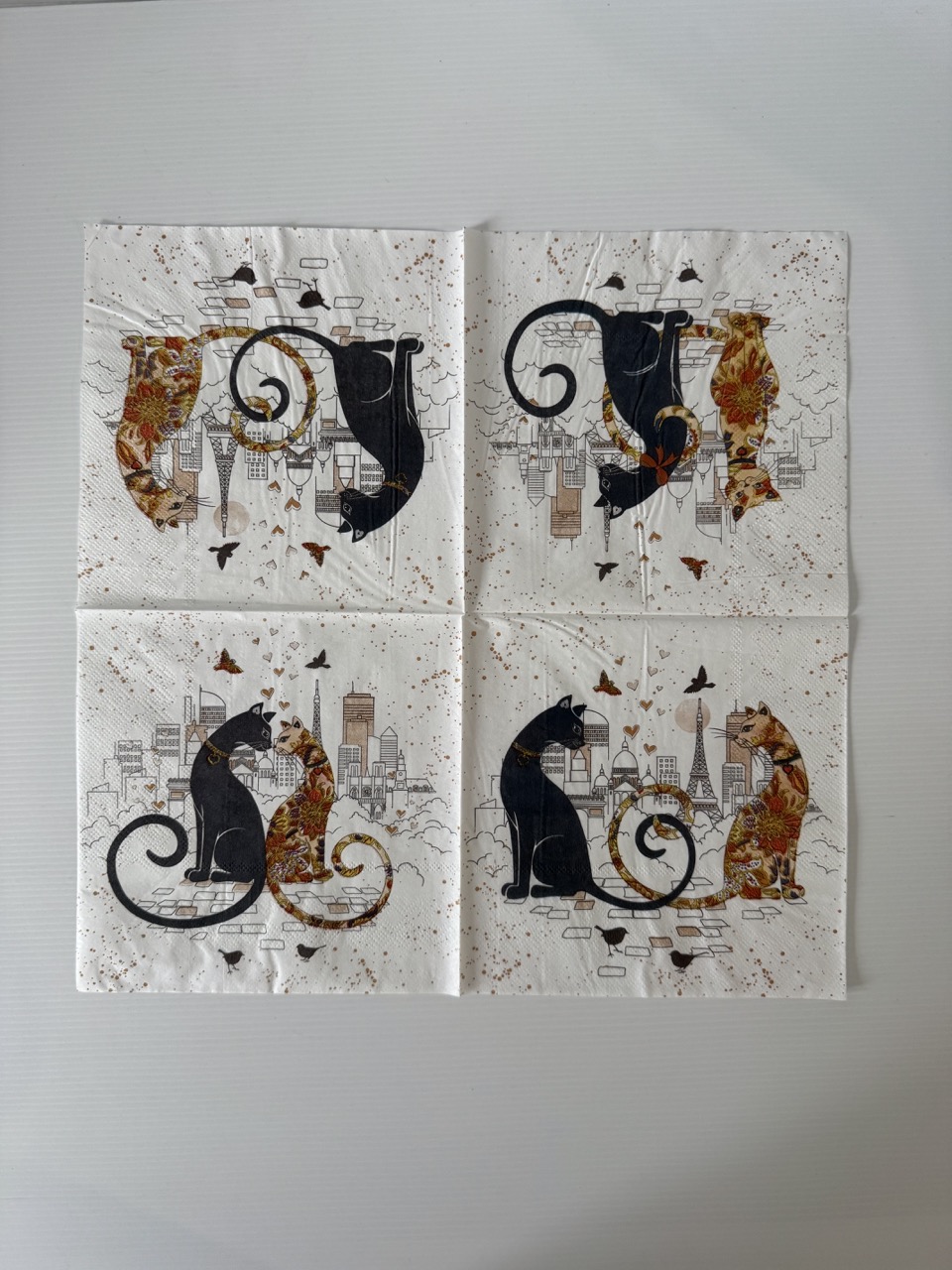 16.5cm x 16.5cm - Cats Paper Napkin/Serviette - Image 3