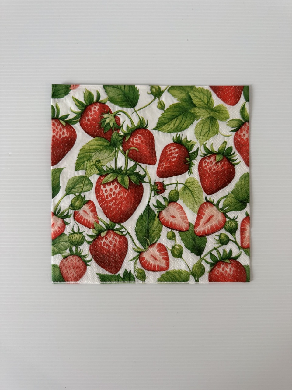 16.5cm x 16.5cm - Strawberries Paper Napkin/Serviette