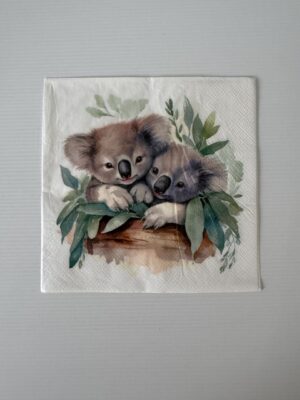 16.5cm x 16.5cm - Koalas Paper Napkin/Serviette