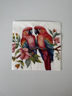 16.5cm x 16.5cm - Parrots Paper Napkin/Serviette