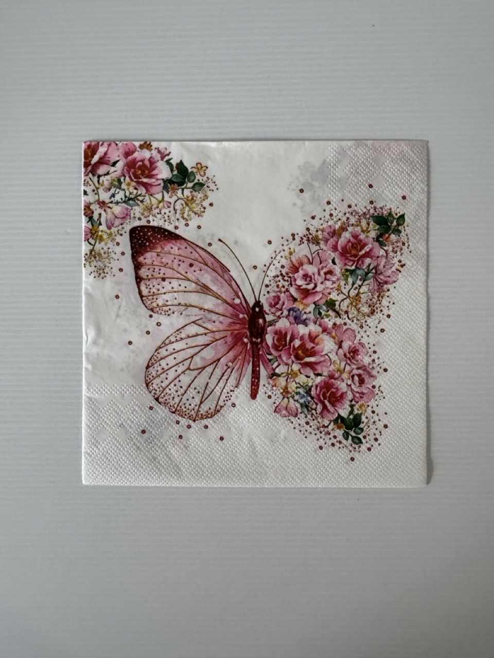 16.5cm x 16.5cm - Butterfly Paper Napkin/Serviette