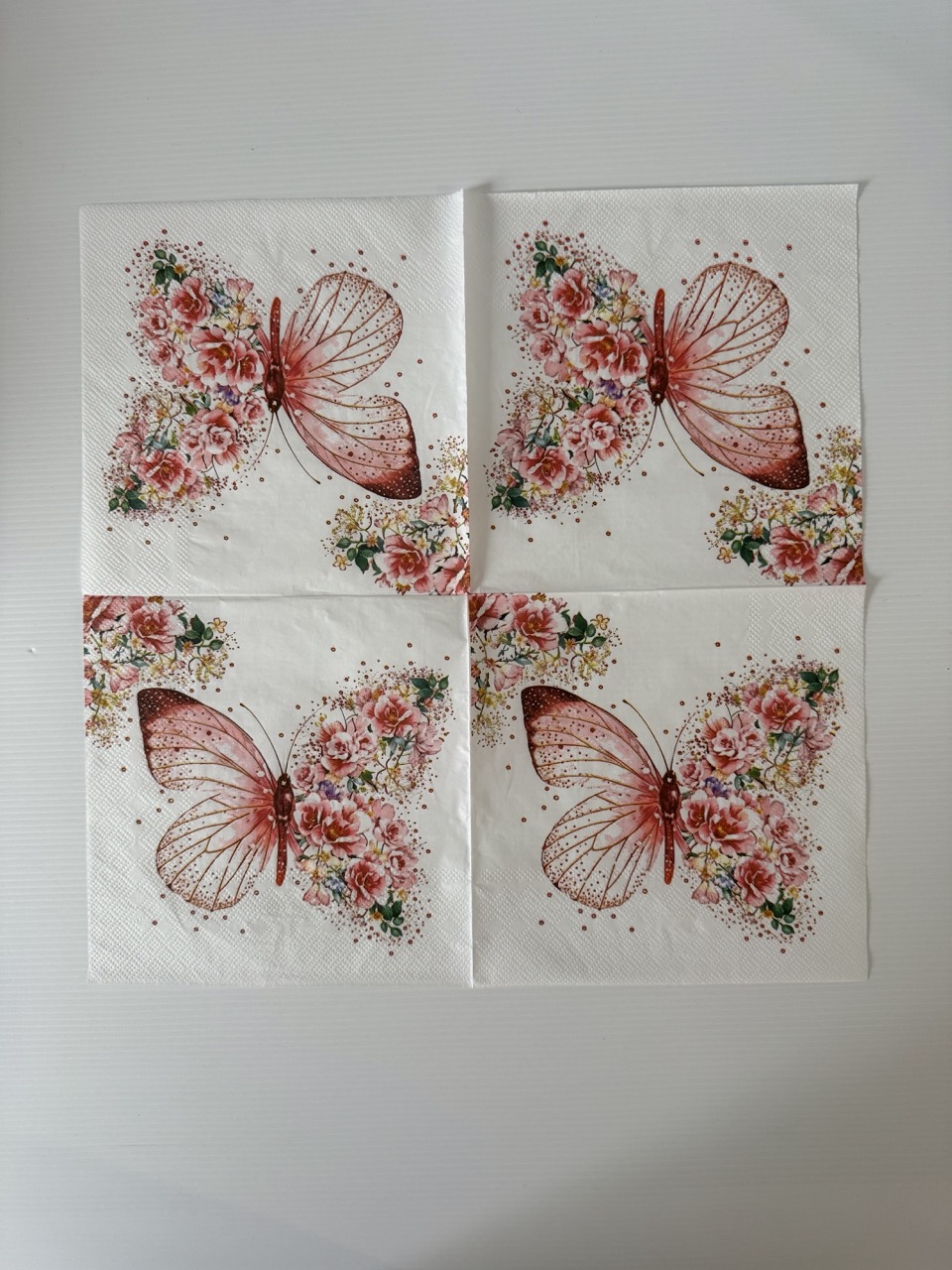 16.5cm x 16.5cm - Butterfly Paper Napkin/Serviette - Image 3
