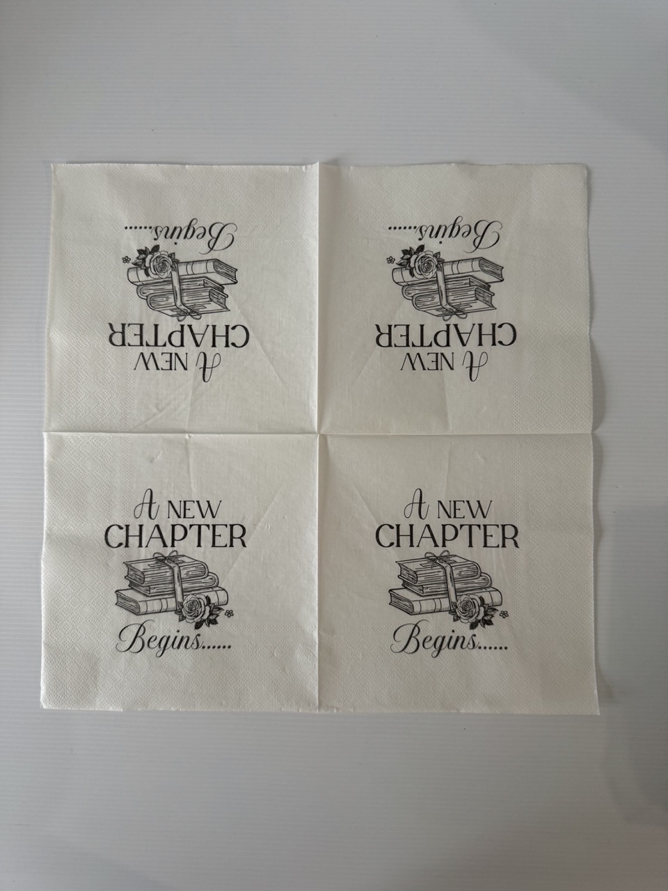 16.5cm x 16.5cm - Books Paper Napkin/Serviette - Image 3