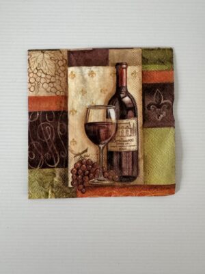 12.5cm x 12.5cm - Wine Paper Napkin/Serviette