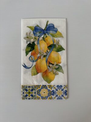 11cm x 20cm - Lemons Paper Napkin/Serviette