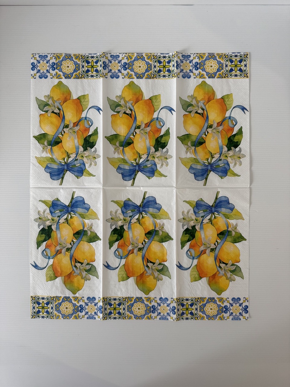 11cm x 20cm - Lemons Paper Napkin/Serviette - Image 3