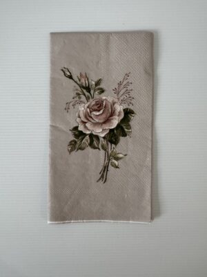 11cm x 20cm - Rose Paper Napkin/Serviette